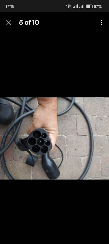 Ev charger cable 3 phrase 22kw 5 m black