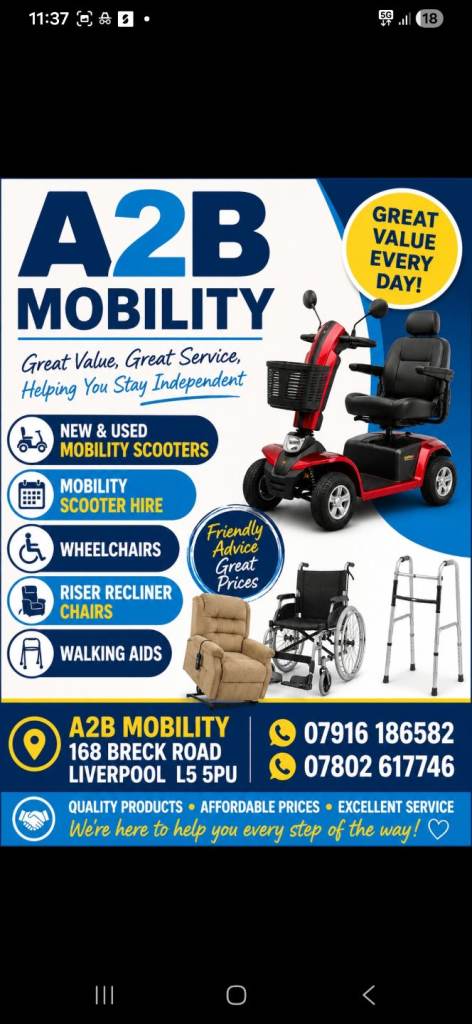 Mobility Scooters, Aids & chairs SALE & HIRE 