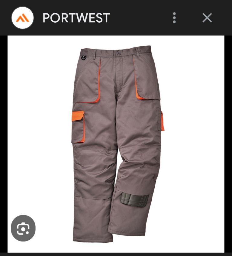 ** BULK BUY ** Portwest insulated work trousers