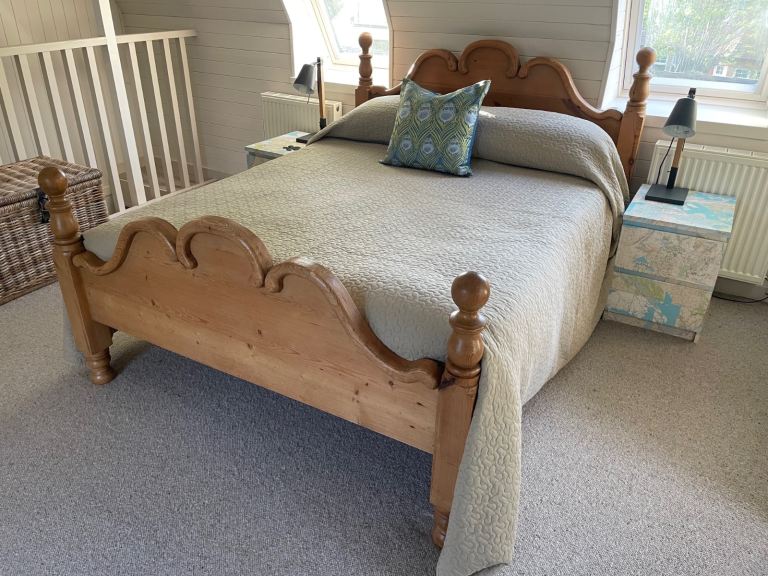 Solid Timber King Sized Bed Frame and Mattress 