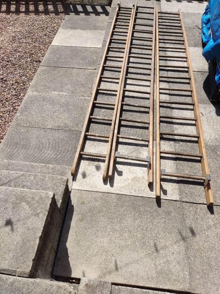 Triple Extension Wooden Ladders – Condition Used