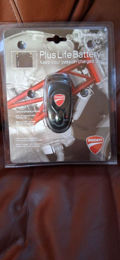 Genuine Ducati battery charger, maintainer