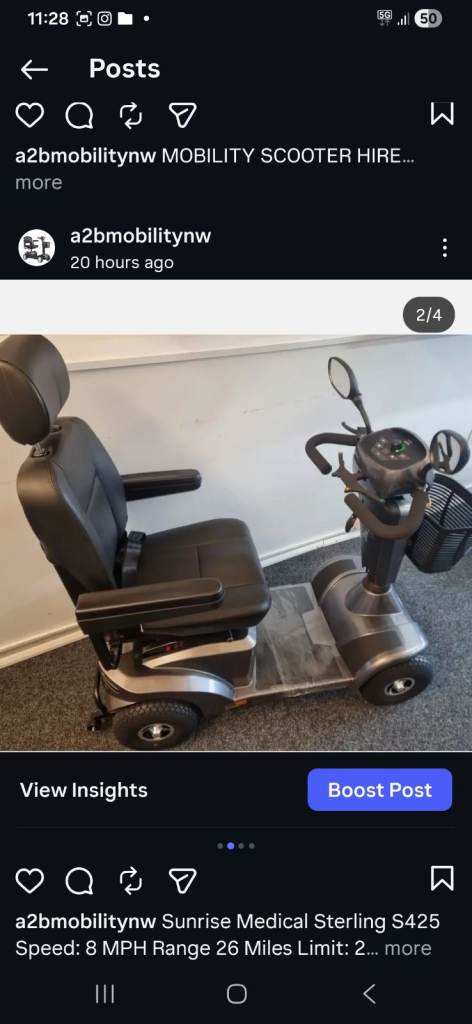 Sunrise Medical Sterling S425 Mobility Scooter - 8 MPH, 26 Miles Range