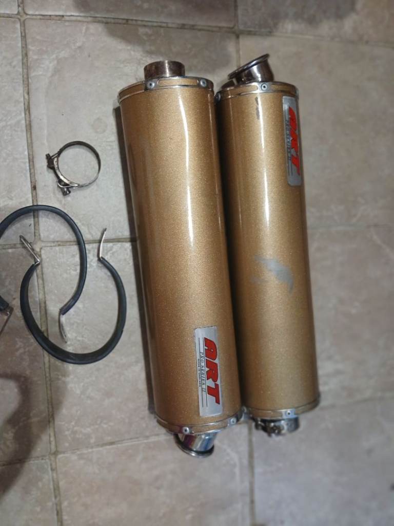 ART motorbike exhaust end cans