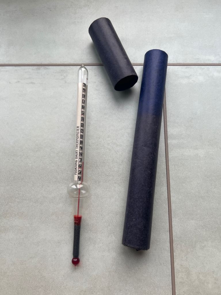 Antique German Floating Dairy Thermometer 