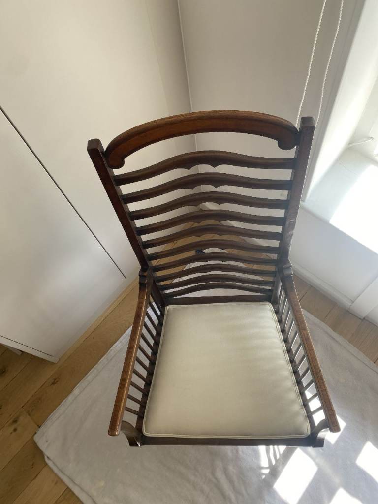 Antique Edwardian Inlaid Mahogany Armchair / beautifully restored