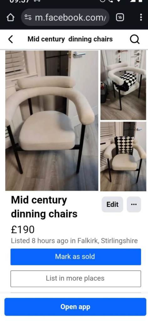 Brand new dining chairs