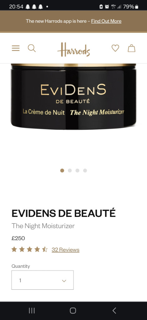 image for Luxury, high end, EviDenS night moisturiser 