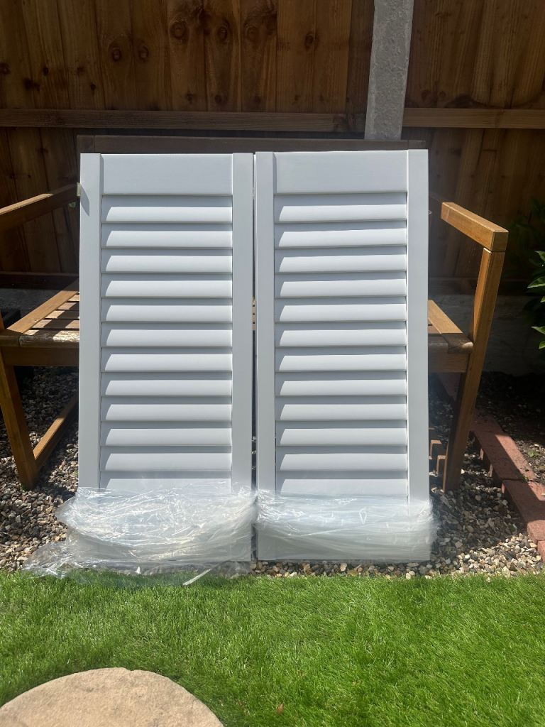 Hillarys Cafe Style Shutters Pure White ~85cm x 75cm