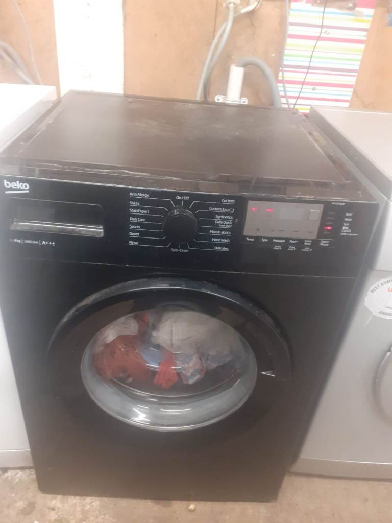 Beko Washing Machine – Black, Good Working Order
