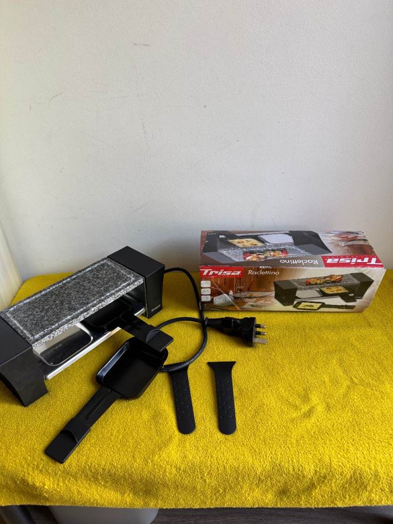 Trisa Raclettino Portable Electric Indoor Tabletop Raclette Grill Hot Stone (2 Persons)