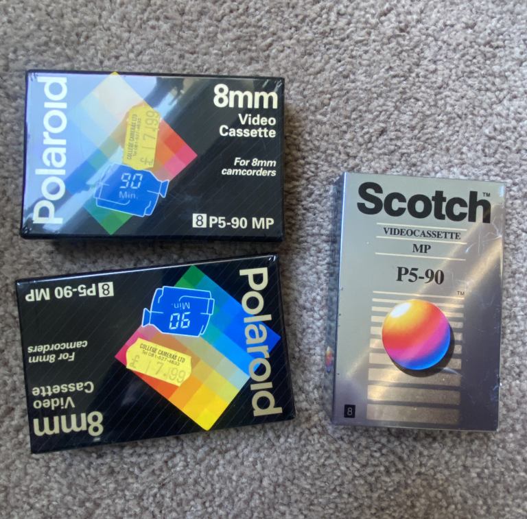 3 X Brand New 8mm cassettes