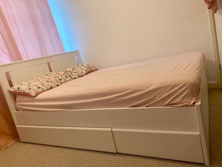 Ikea double bed with storage
