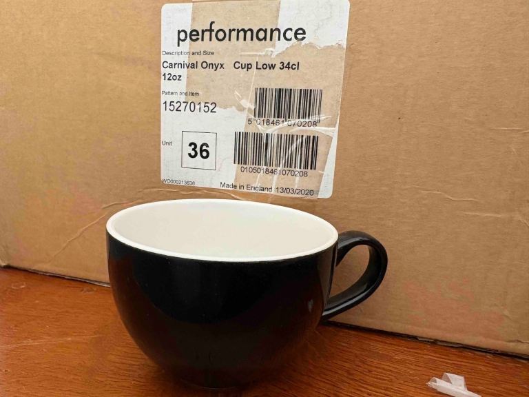 Box of 36 x Steelite Carnival Onyx Empire Low Cup 12oz / 34cl 