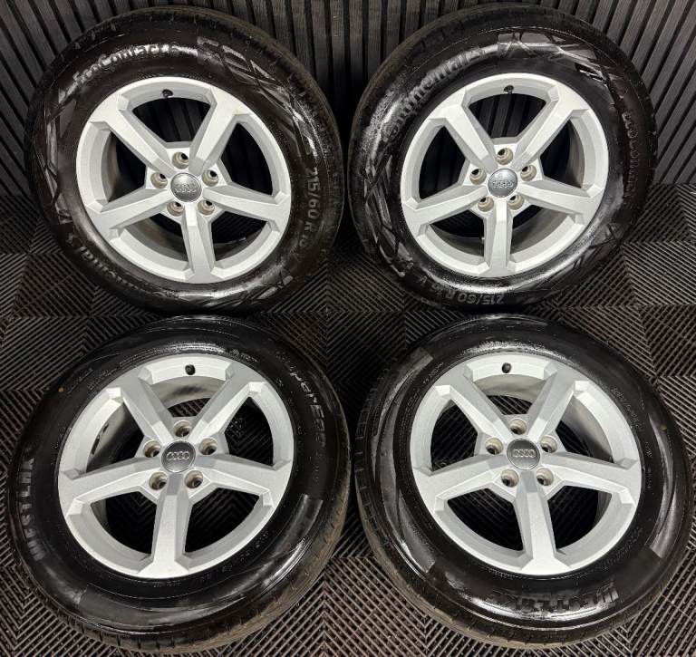 16'' GENUINE AUDI Q2 5 SPOKE ALLOY WHEELS TYRES ALLOYS