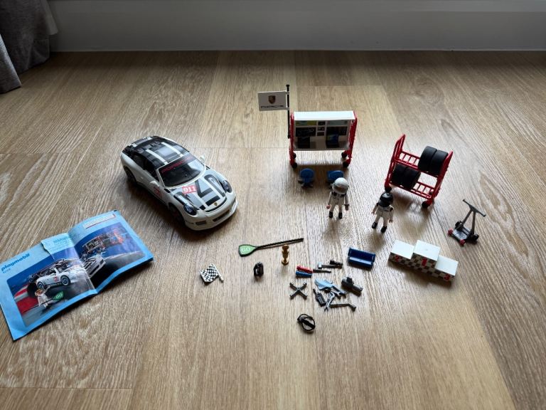 Playmobil Porsche 911 GT3 Cup Set with Figures and Accessories