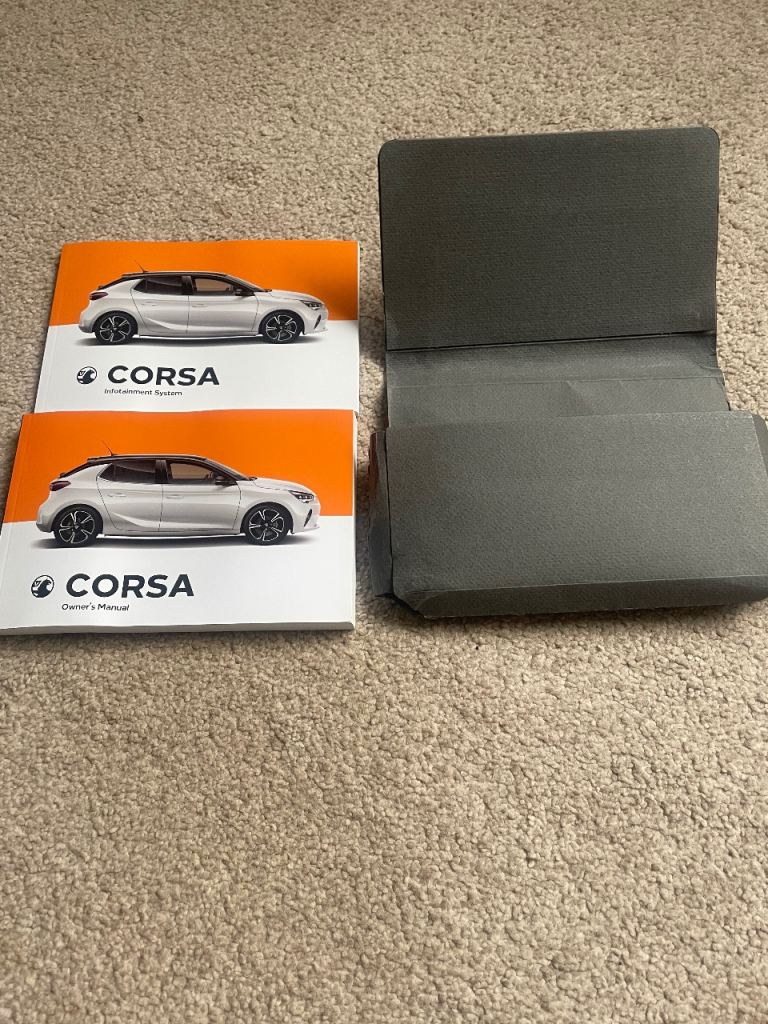Vauxhall Corsa 2022 onwards, owners manual and case