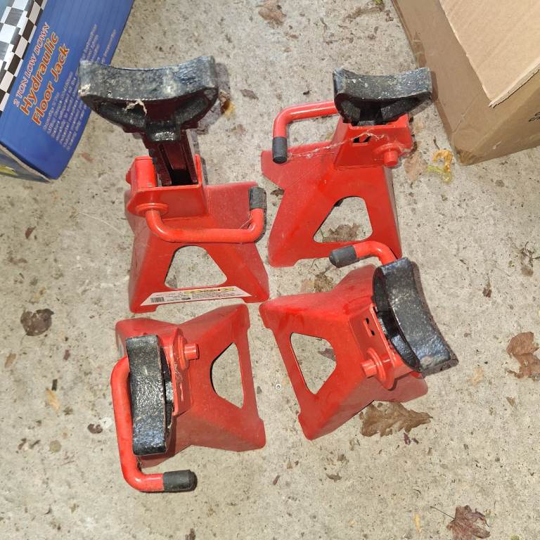 3 Ton Axle Stands Lifting Capacity Stand Heavy Duty Car Caravan Floor Jack 2Pair