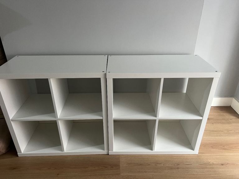 Pair of White Cube Storage Units – Good Condition, Collection from Penarth  