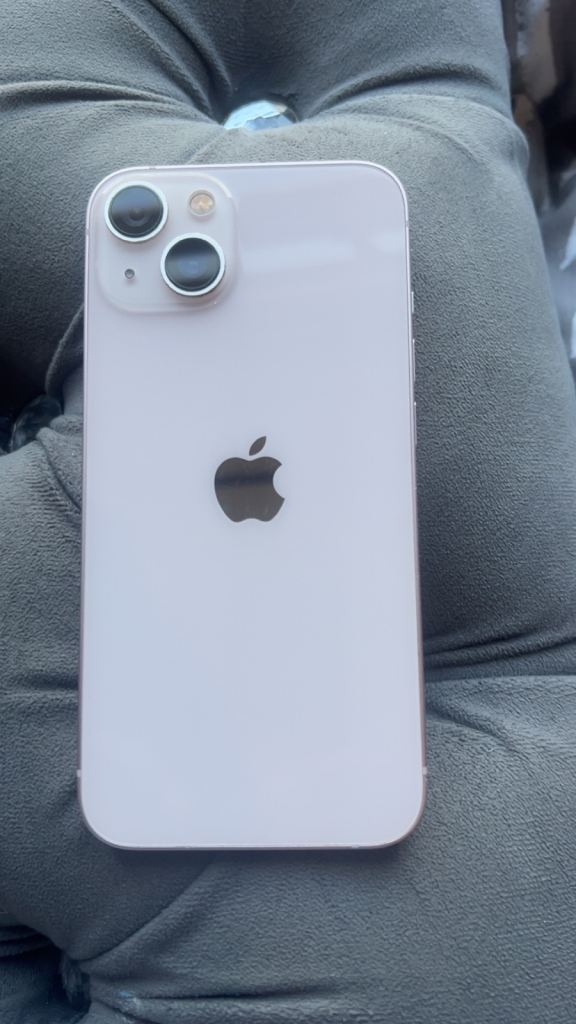 iPhone 13, pink, 128GB, in immaculate condition.