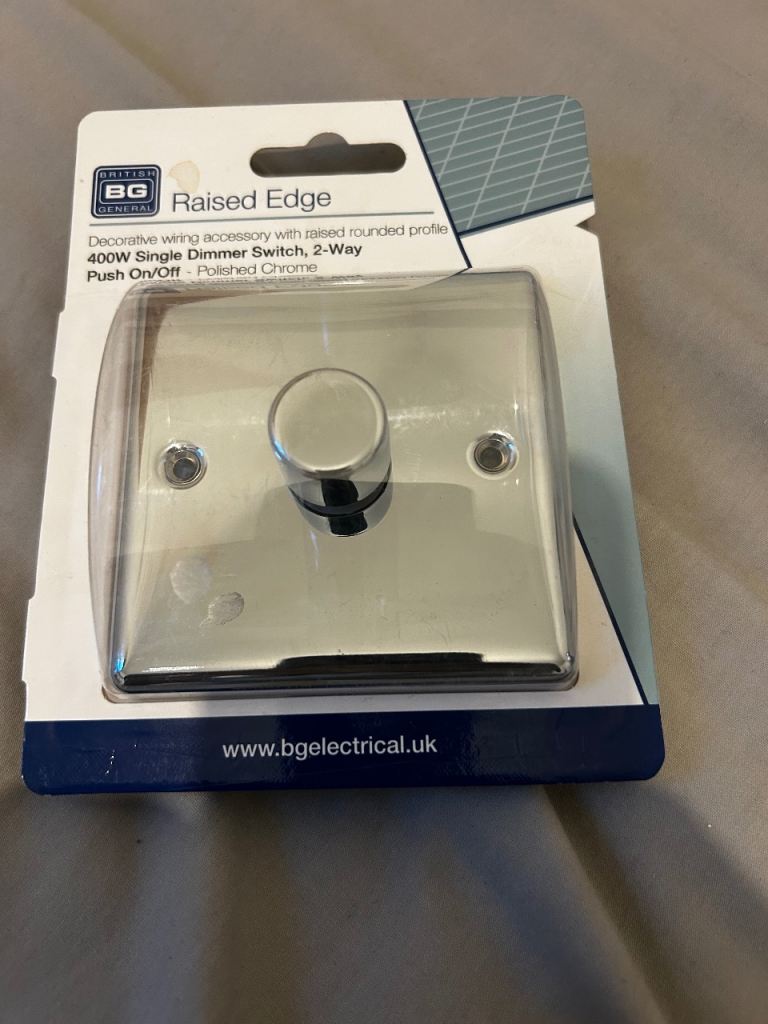 image for BG 400W Single Dimmer Switch – Polished Chrome (Brand New & Sealed)