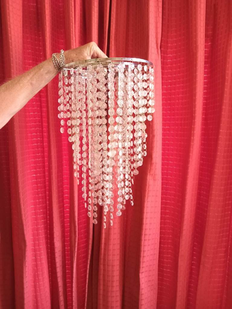 Clear Beaded Chandelier Ceiling Light Shade