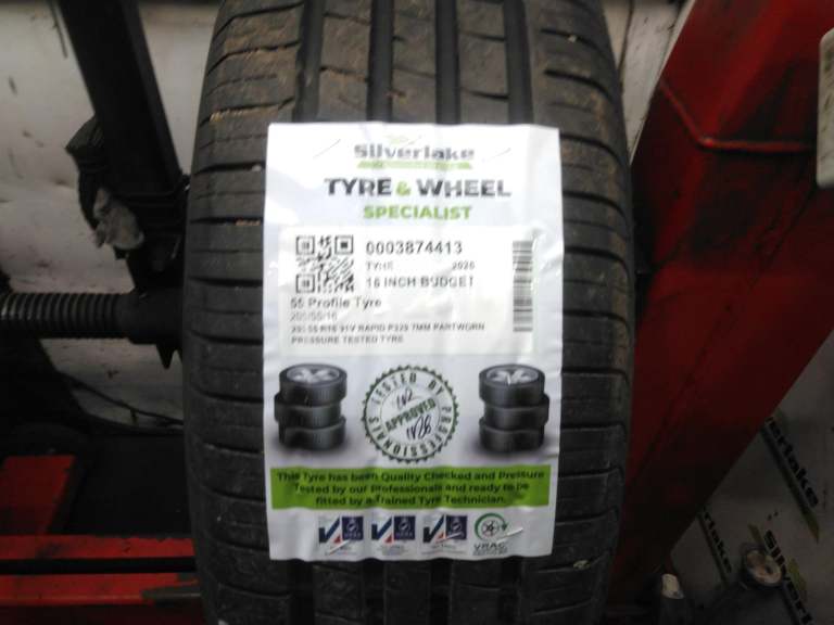 205 55 R16 91v Rapid P329 7mm Partworn Pressure Tested Tyre