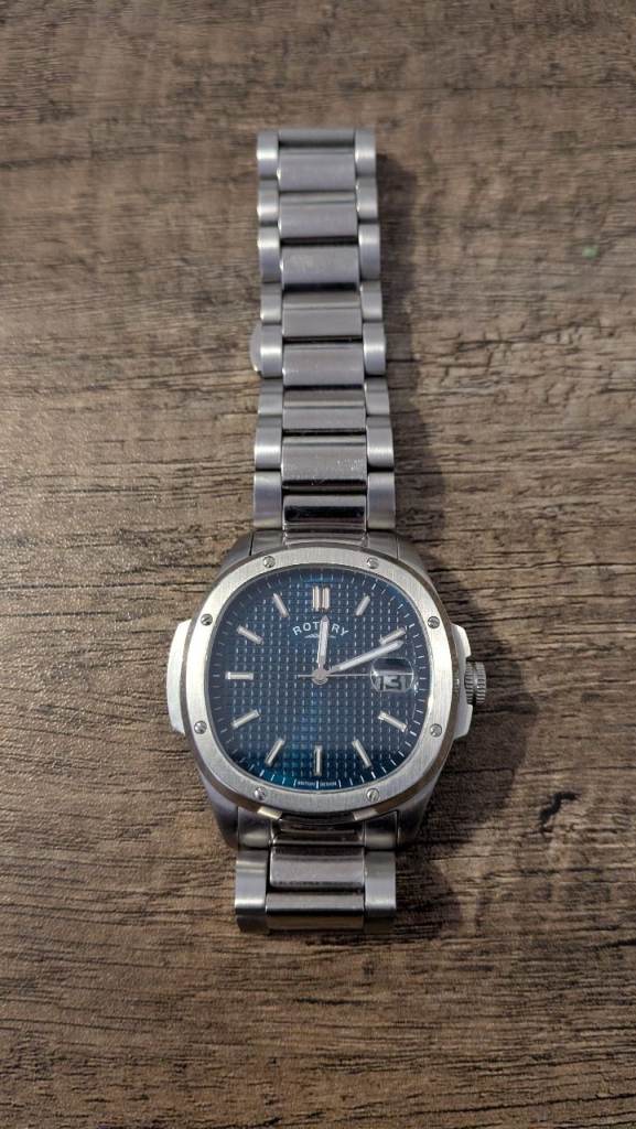 Rotary Sport Men's Blue Dial Stainless Steel Bracelet Watch