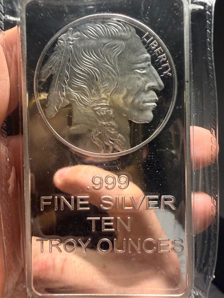10 oz 999 fine silver bar