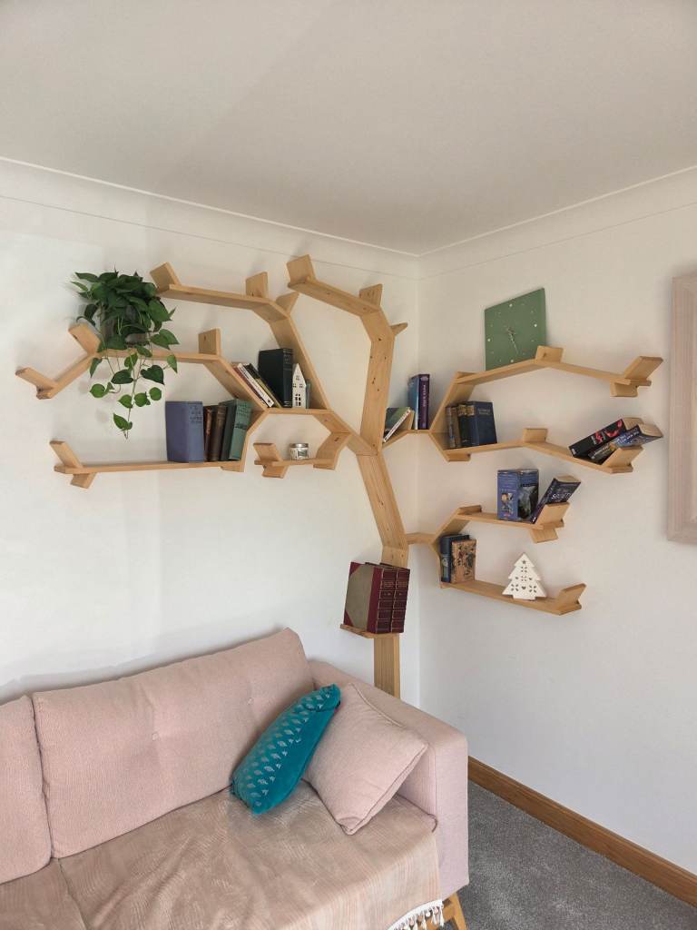 Beautiful handmade bookcase - tree design