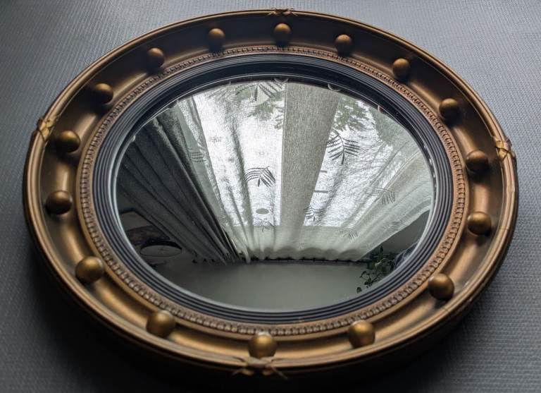 vintage Atsonea convex mirror with gilt frame X 3