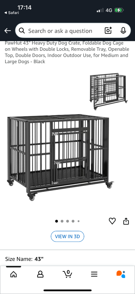 Extra Large XL dog crate. Heavy duty