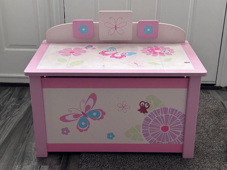 FREE Pink Wooden Kids Toy Storage Chest