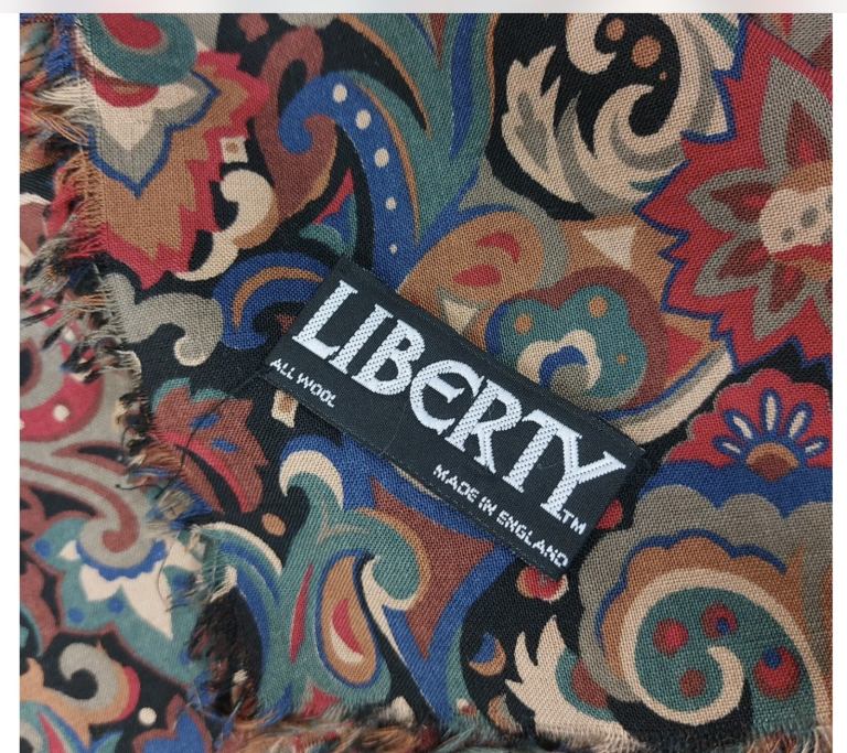 Rare Vintage Liberty of London Large Scarf, 100% Wool Scarf/shawl 