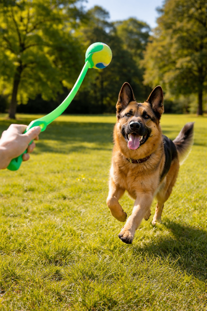 Dog Ball Thrower Launcher – Long Throw Fetch Toy – New