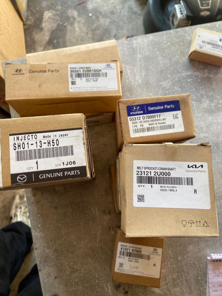 Hyundai and Mazda parts