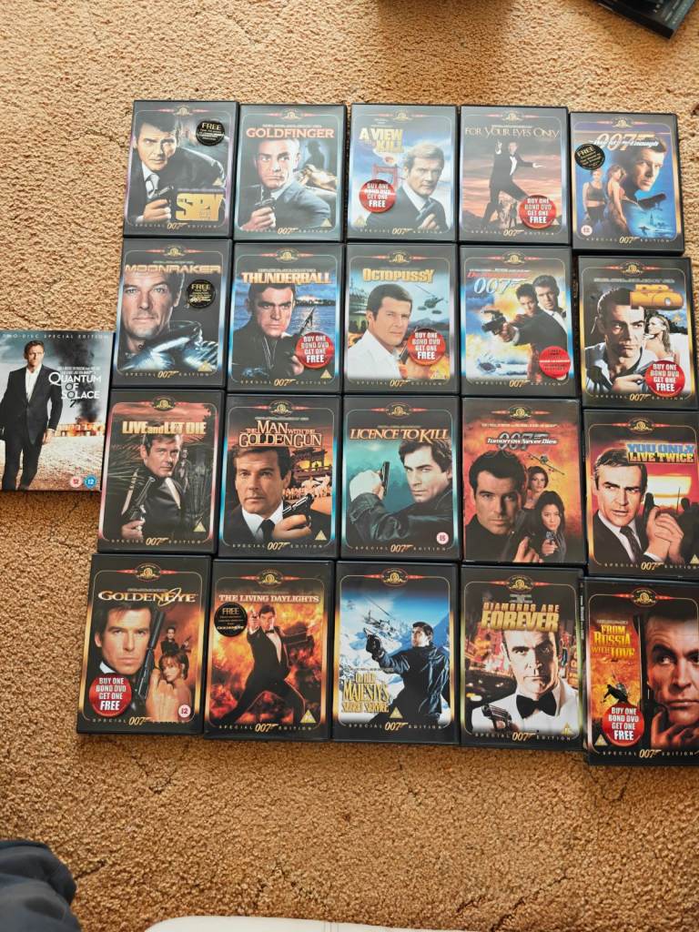 All 21 James bond dvds