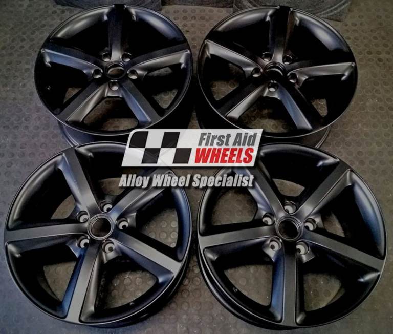 AUDI Q5 8R 4X 19'' GENUINE 5 SPOKE SATIN BLACK REFURBISHED ALLOY WHEELS S443BS4