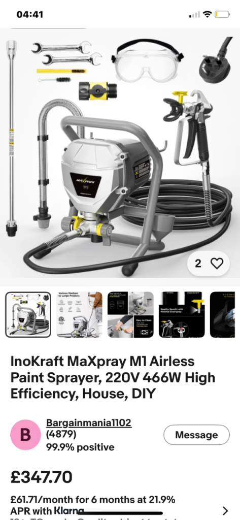 InoKraft MaxSpray M1 Airless Paint Sprayer 220V