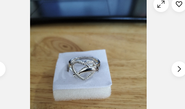 dolphin heart silver ring 925