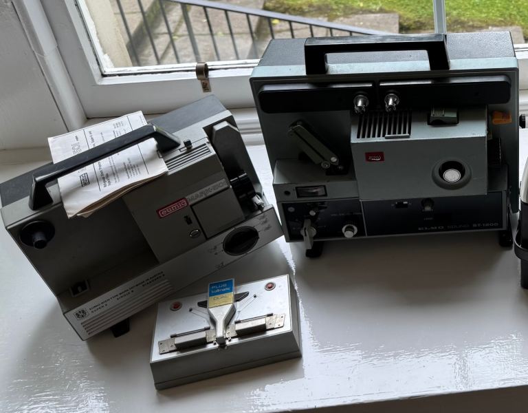 Vintage Super 8/Cine Collection – Elmo ST-1200, Eumig Mark 501, Films, Screens, Reels & Accessories
