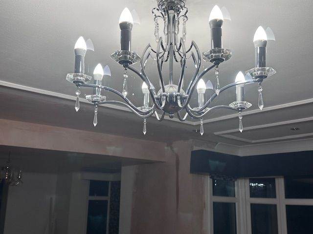 Large Crome Ceiling Light 