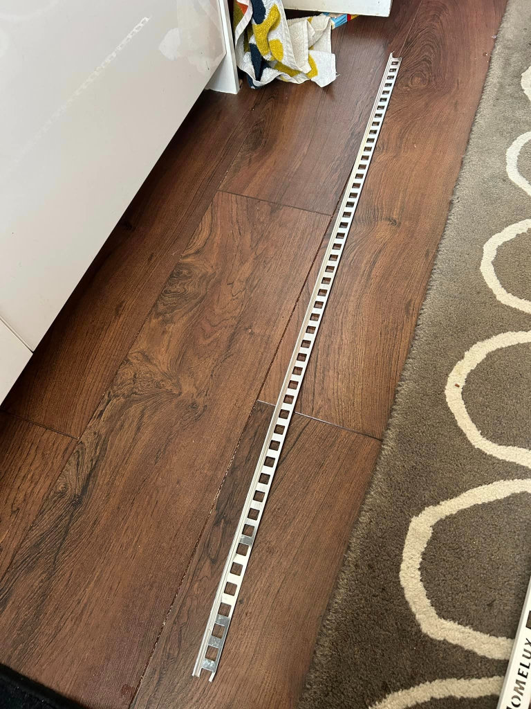 Brand new partially used silver metal 8mm trim topps tiles collection london e8