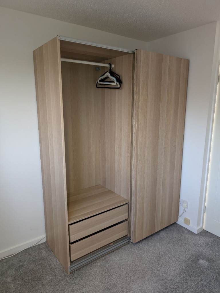 IKEA Wardrobe PAX (sliding doors + 4 drawers)
