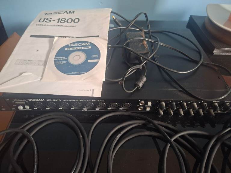 Drum recording kit. Leads, mics and interface