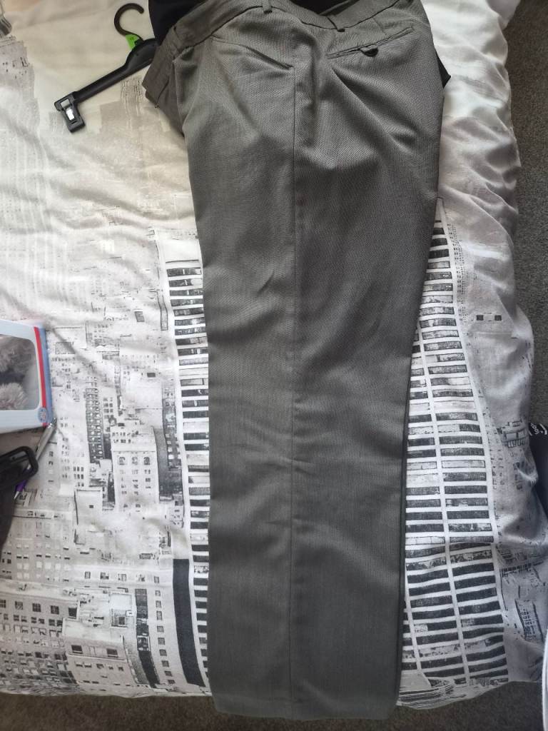 TU Men's Grey Trousers 40R