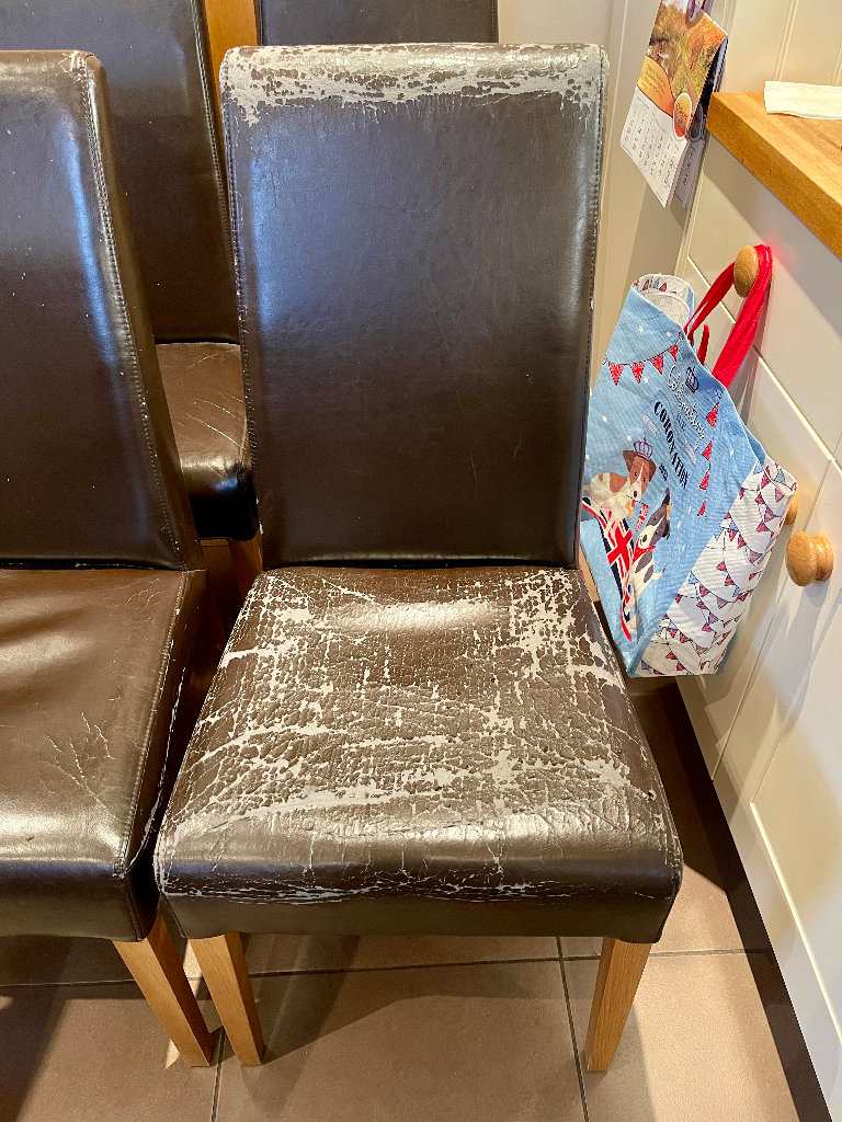 Set of x6 quality dining chairs, upcycle/restoration project 