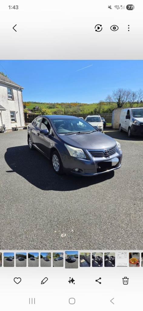 Toyota, AVENSIS, Saloon, 2010, Manual, 1798 (cc), 4 doors