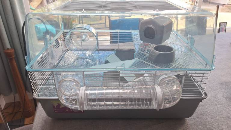 2 x hamster cages and toys