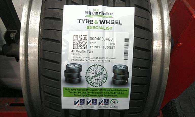 225 45 R17 94w Alliance 030ex Al30 6mm Partworn Pressure Tested Tyre